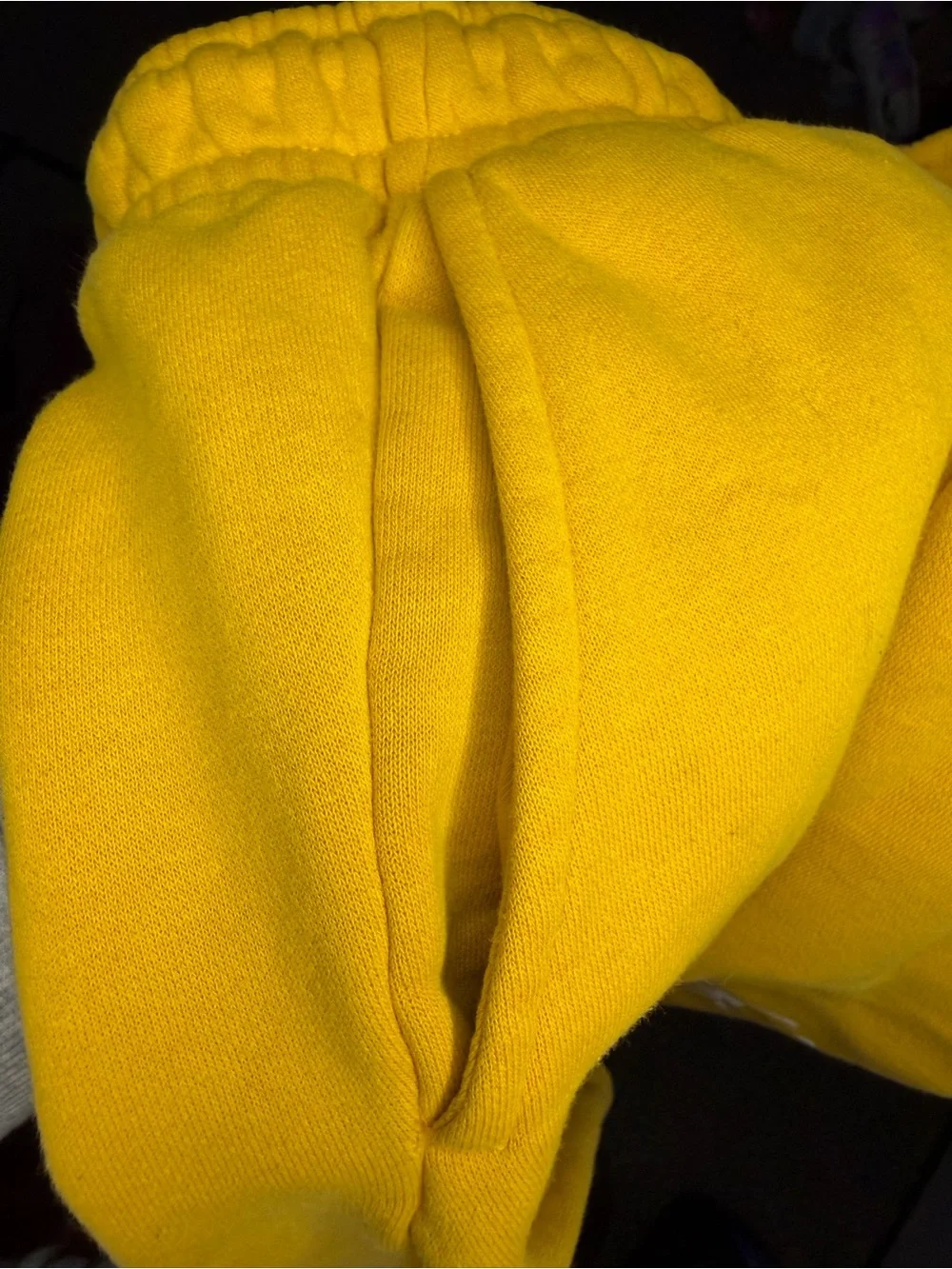 Jordan Yellow Men's Shorts with White Jumpman Script